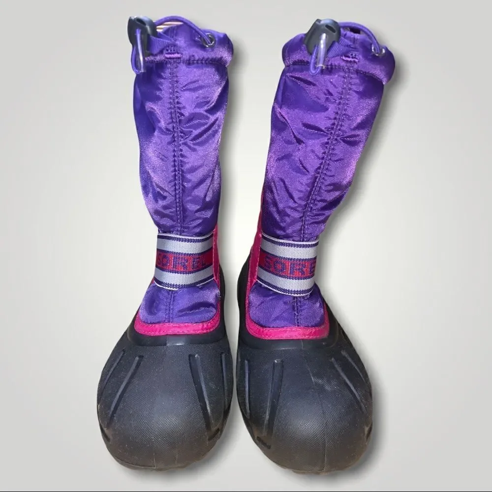 Sorel Women Boots Sz 6 Pink and Purple Waterproof